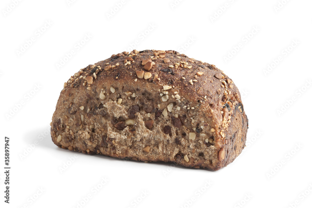 Homemade bread with raisins and nuts Homemade bread with raisins and nuts