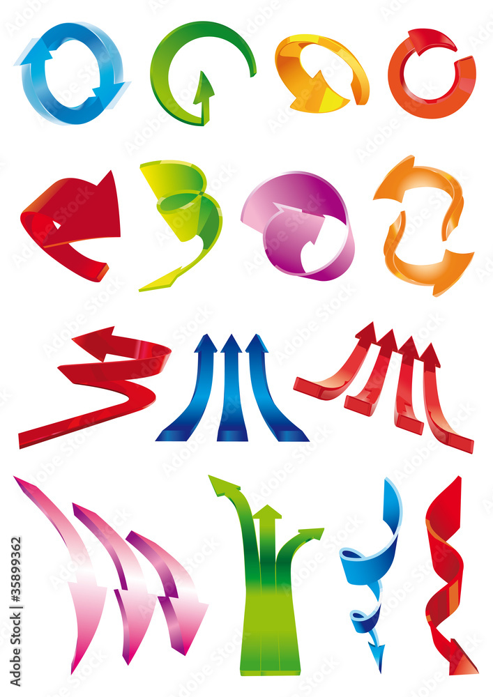 set di frecce colorate per diagrammi e grafici set di frecce colorate per diagrammi e grafici