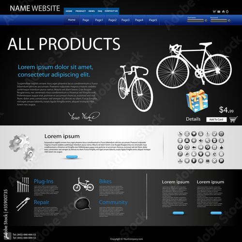 Web Design Website, for different product