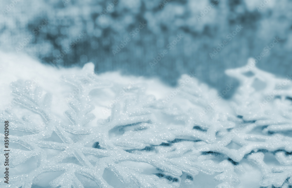 Obraz premium Snowflake big closeup