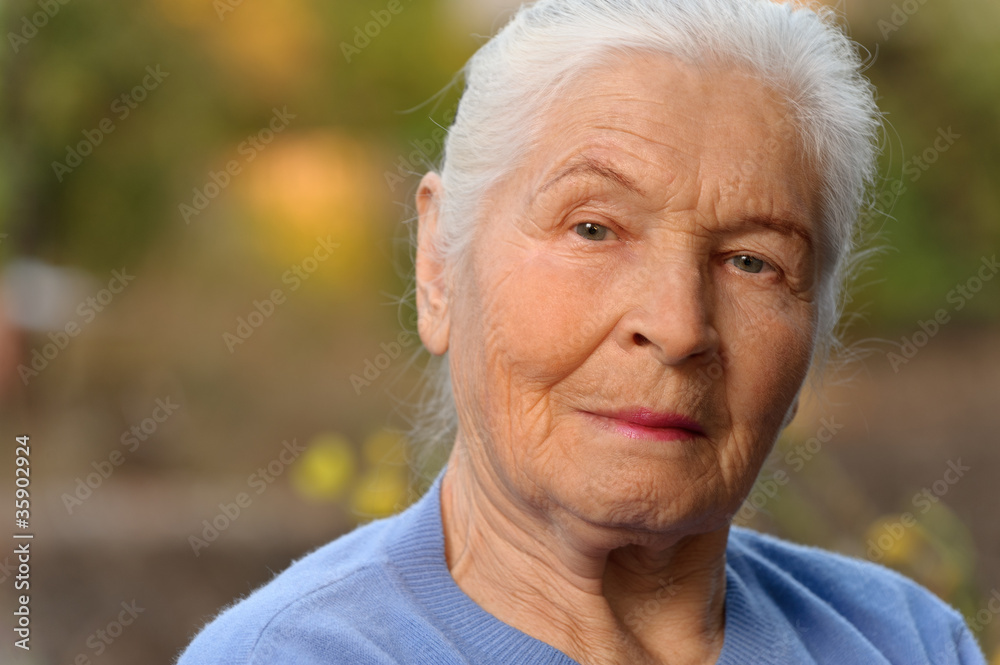 Portrait of the elderly woman Portrait of the elderly woman