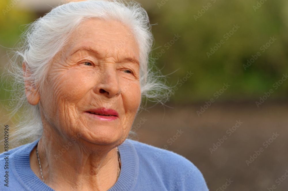 Portrait of the elderly woman Portrait of the elderly woman