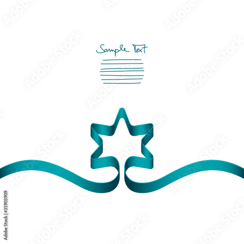 Turquoise Ribbon Christmas Star