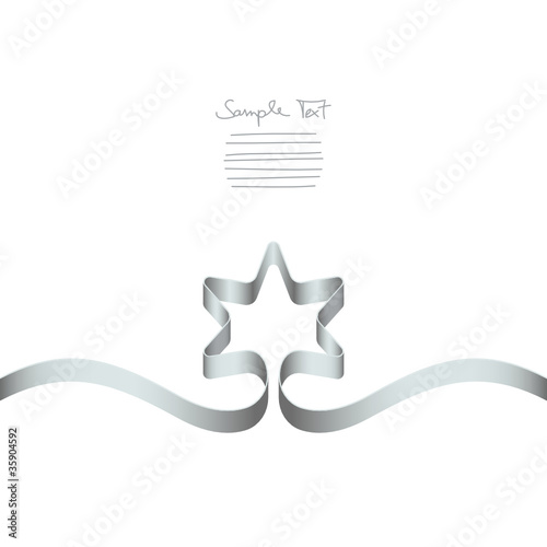 Silver Ribbon Christmas Star