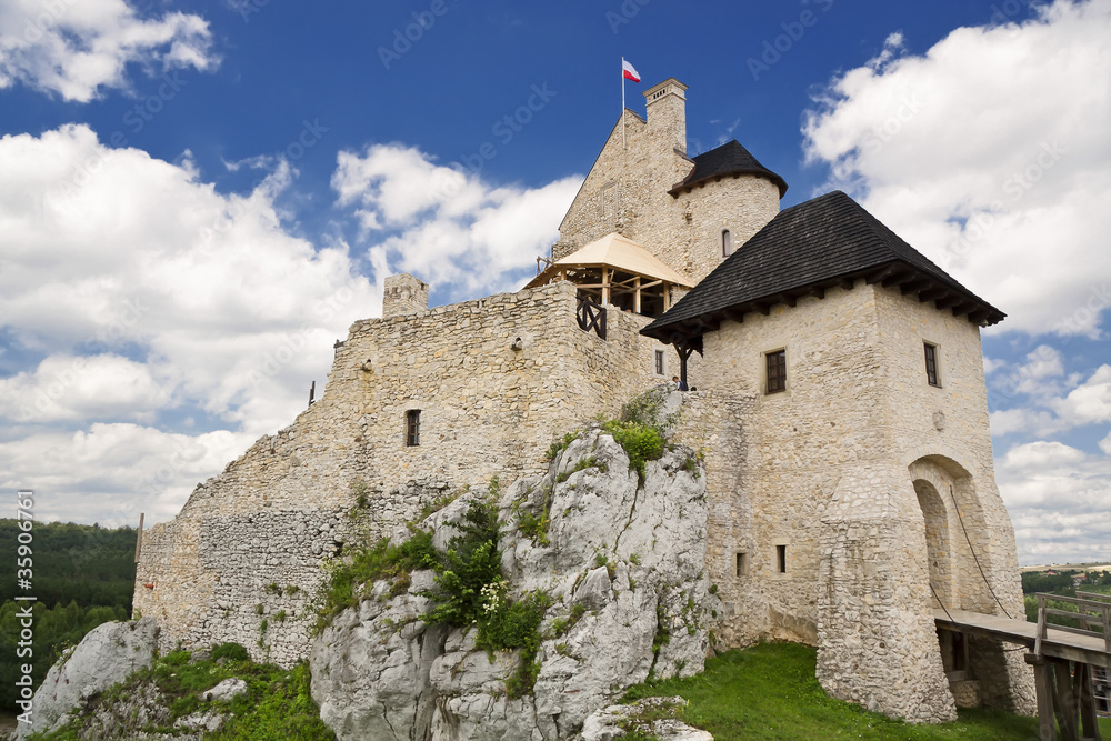 Gothic rocky castles in Poland. Touristic route of Eagle's Nest