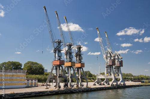 Cargo harbor in Poland - Gdansk - Danzig. photo