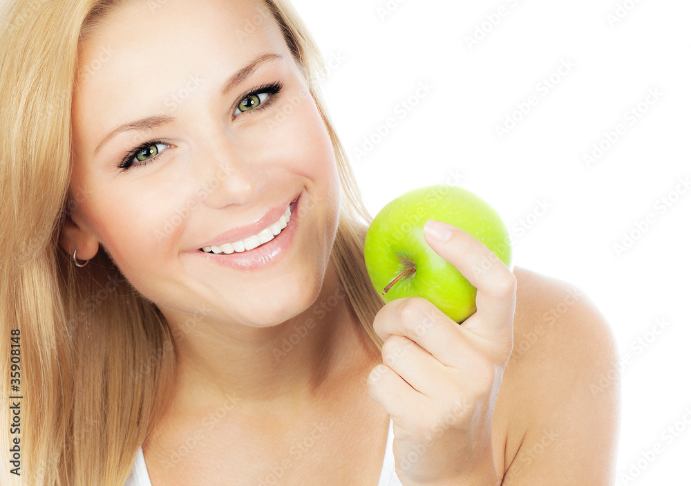 Pretty girl eating apple Pretty girl eating apple