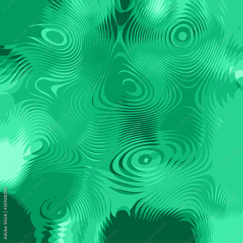 Green background with a retro psychedelic style Green background with a retro psychedelic style