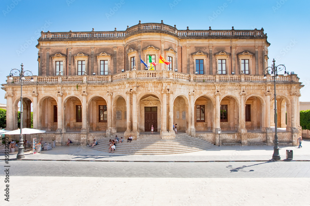 view of the Noto town hall
