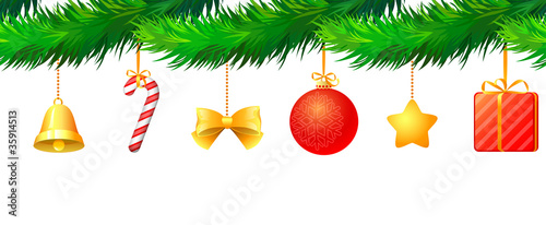 hanging christmas ornaments - seamless