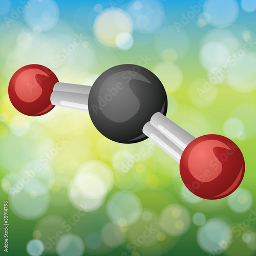CO2 Carbon Dioxide molecule