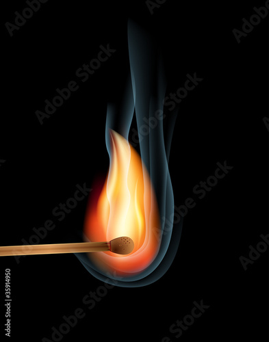 Burning match