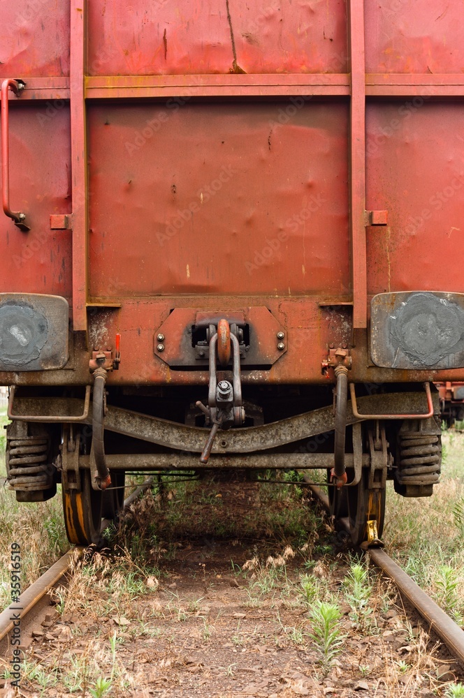 Old trains parking at trainstation