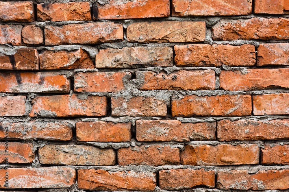 Obraz premium Abandoned brick wall