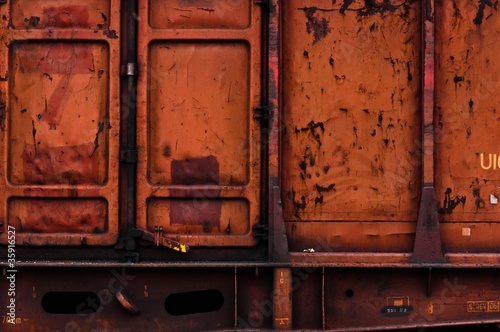 Rusty metal texture with doors © Sved Oliver