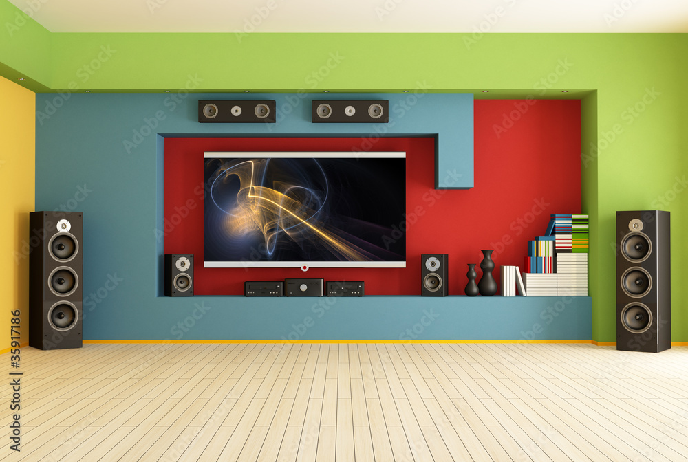 Fototapeta premium empty room with home theater
