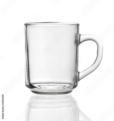 transparent teacup made of glass