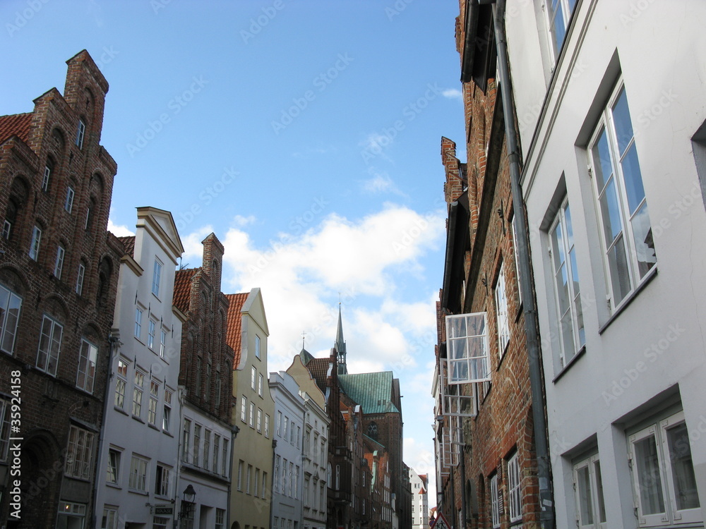 Gasse in Lübeck