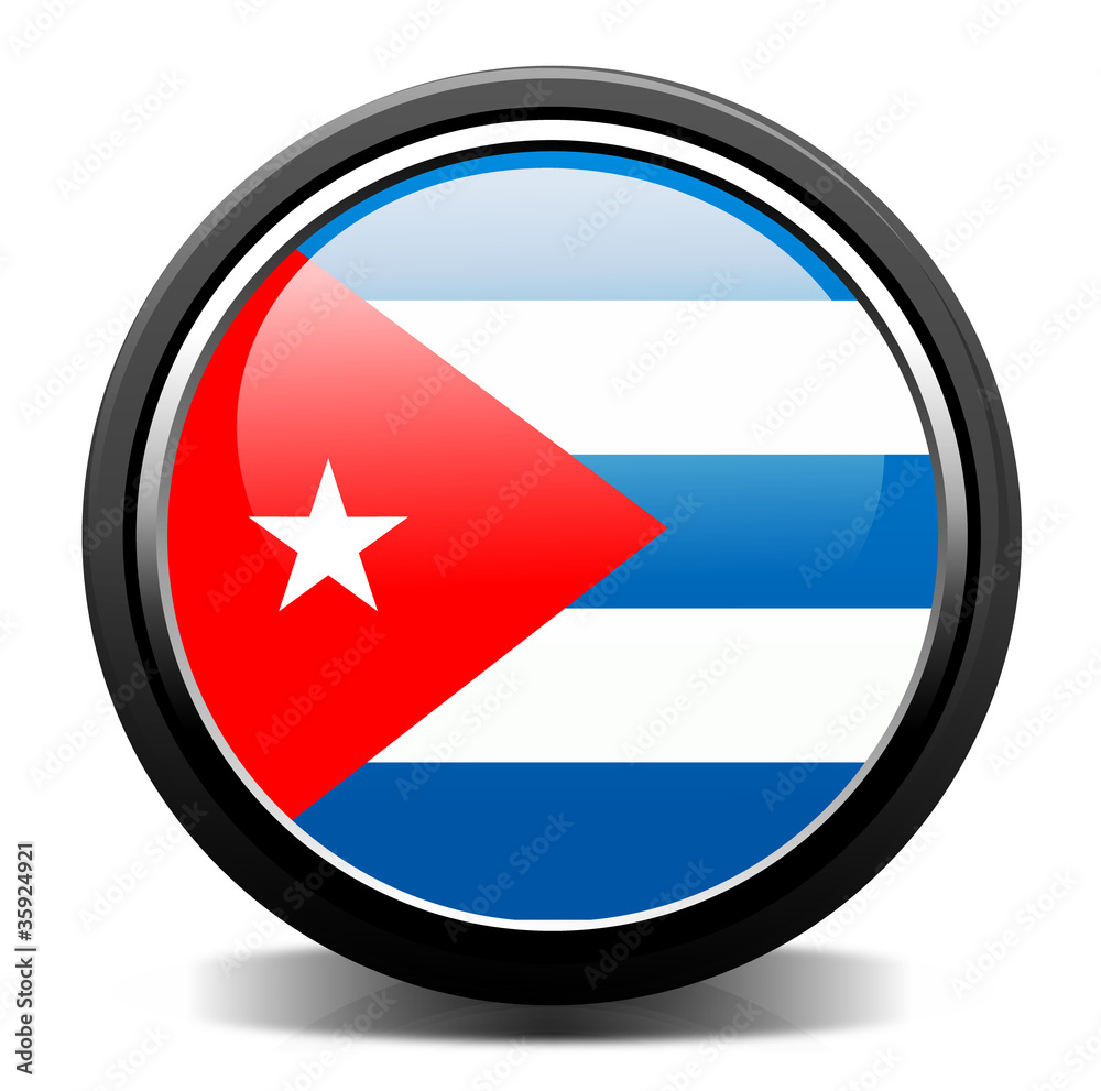 cuba flag button cuba flag button