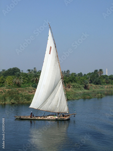 Nile scenery with felucca