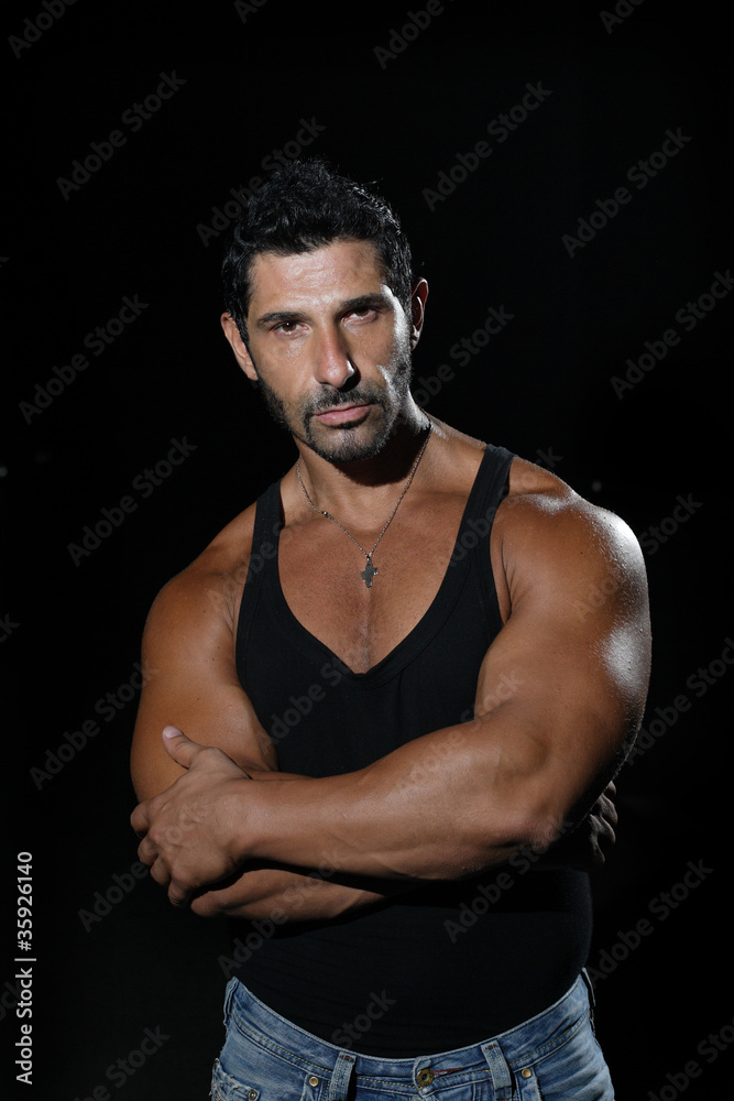 Handsome muscle man