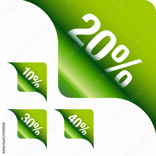 Green Metallic Corner 10%/20%/30%/40%