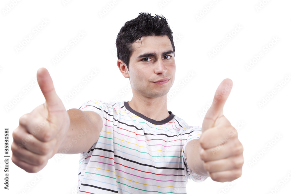 Man with OK gesture Man with OK gesture