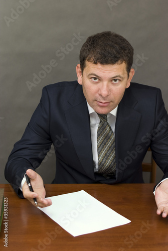 Obraz na płótnie Indignant businessman
