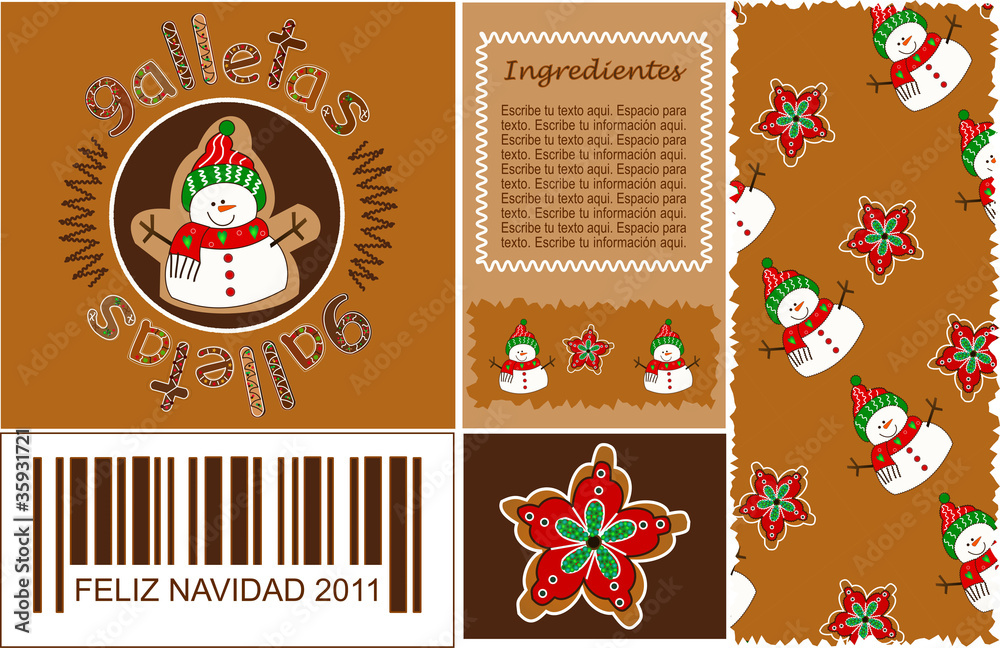 set para envoltura de galletas navideñas