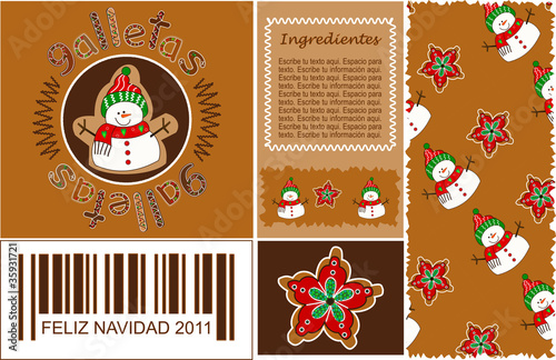 set para envoltura de galletas navideñas