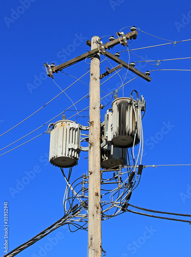 Old power grid electrical transformer box