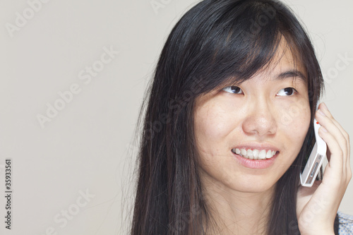 Photography Asian woman talking on phone