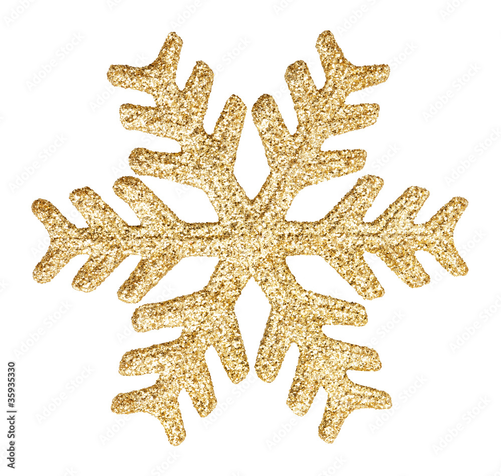 Gold glitter snowflake Gold glitter snowflake