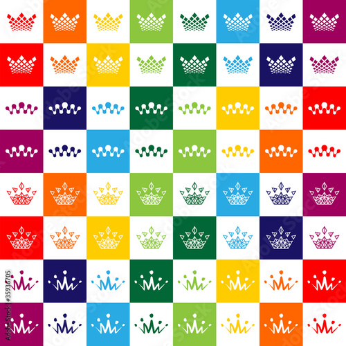 set of crown icons
