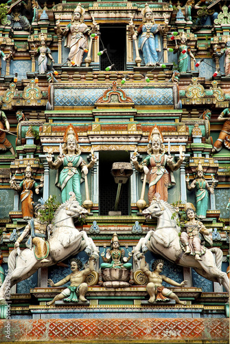 Photography Hindu temple with indian gods kuala lumpur malaysia