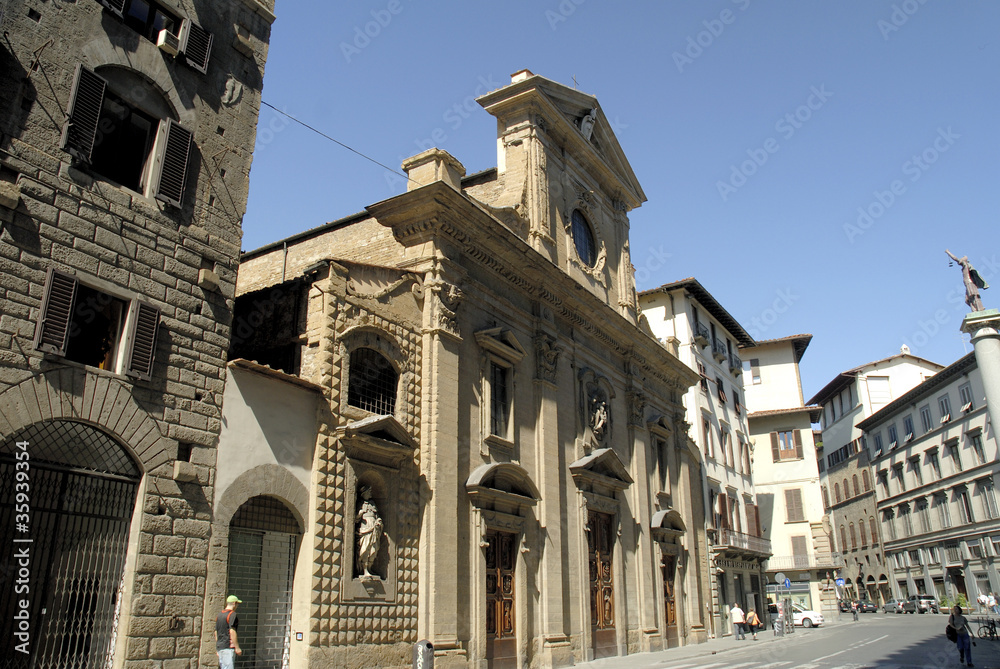 Fototapeta premium Trinita church in Florence Tuscany Italy