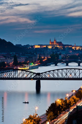 Photography Prague castle at sunset