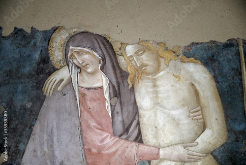 Slika na platnu fresco in from San Minitao Church Florence Italy