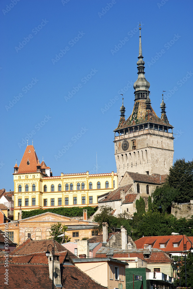 Fototapeta premium rooftops of sighisoara in romania