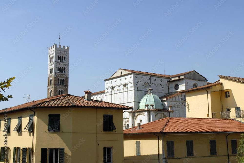 Town Walls in Lucca Tuscany Italy