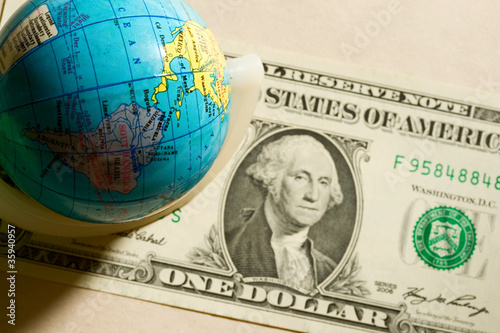 Globe and one dollar