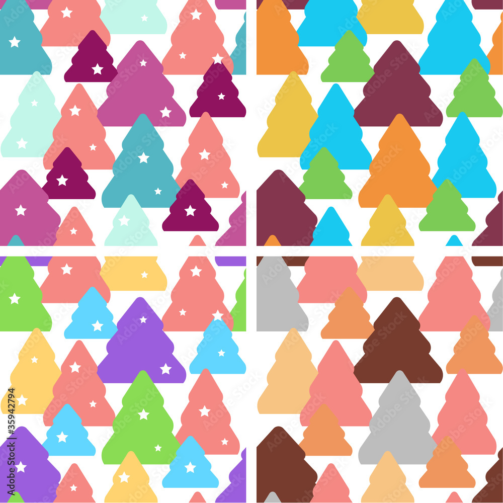 Set of christmas seamless patterns Set of christmas seamless patterns