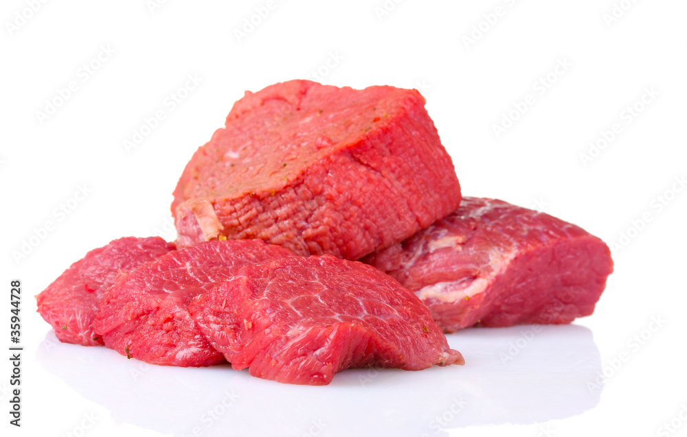 Obraz premium raw meat isolated on white