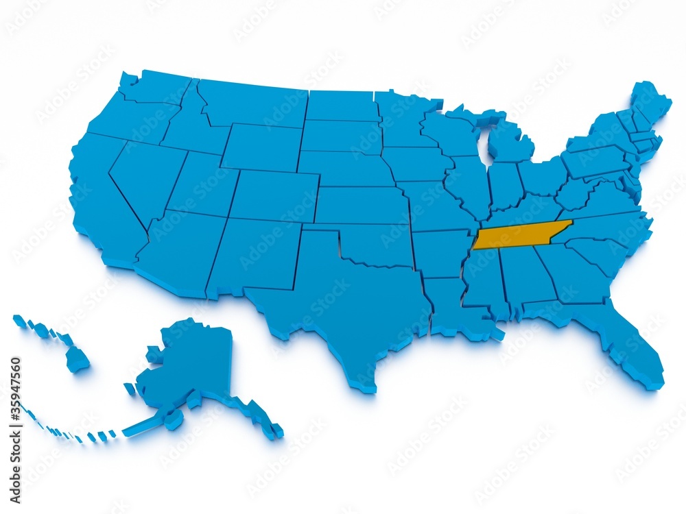 3D map of United States