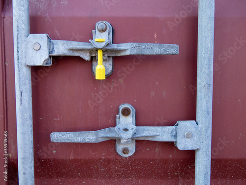Containers in a ship yard