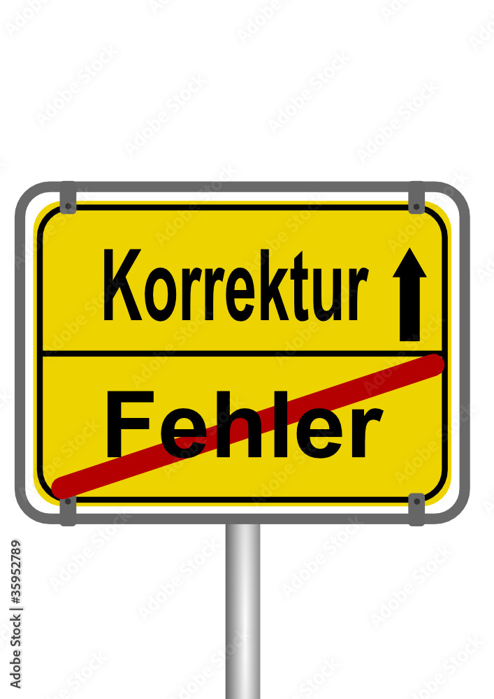 Korrektur vs. Fehler