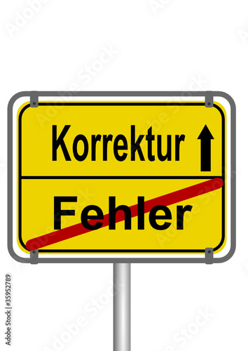 Korrektur vs. Fehler