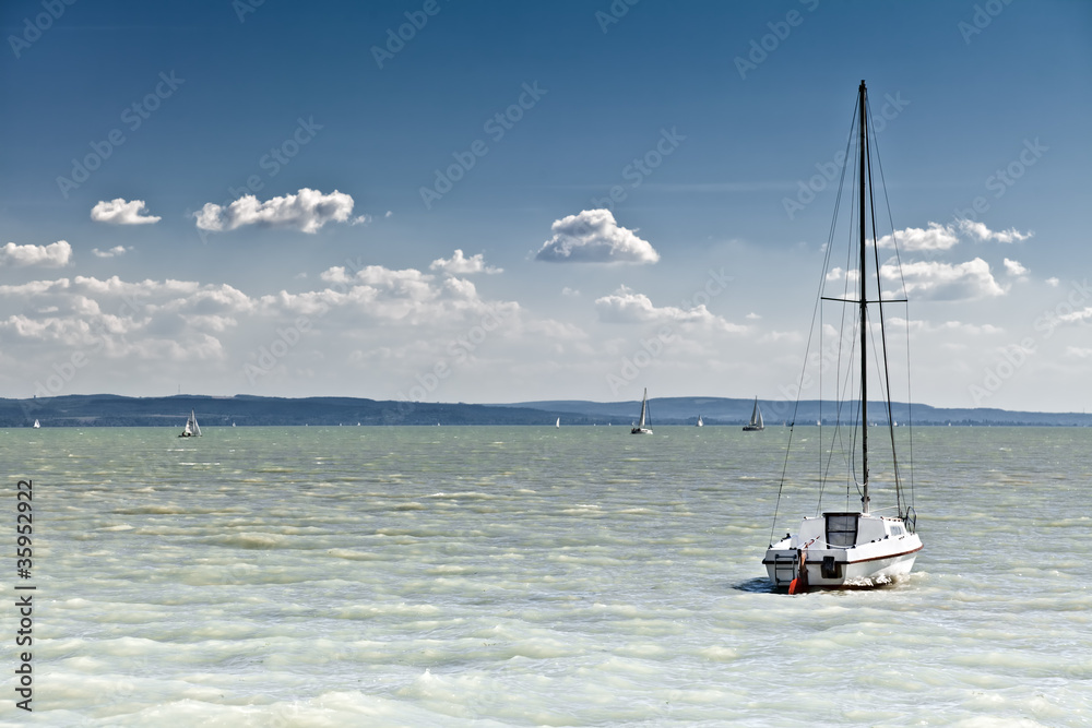 sailboat on the lake