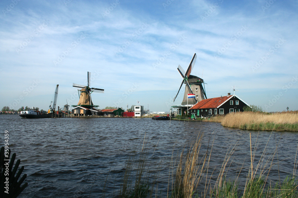 Dutch windmills in Zaanse Schans
