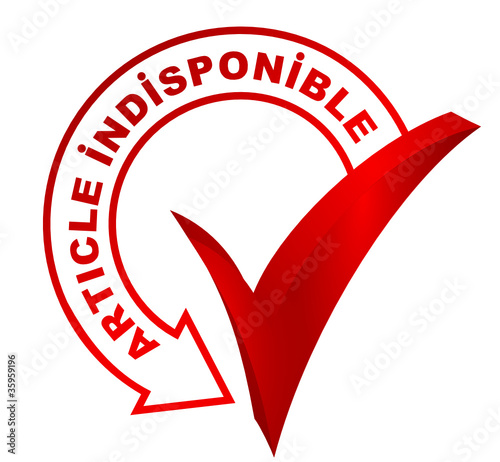 article indisponible sur symbole 3d rouge
